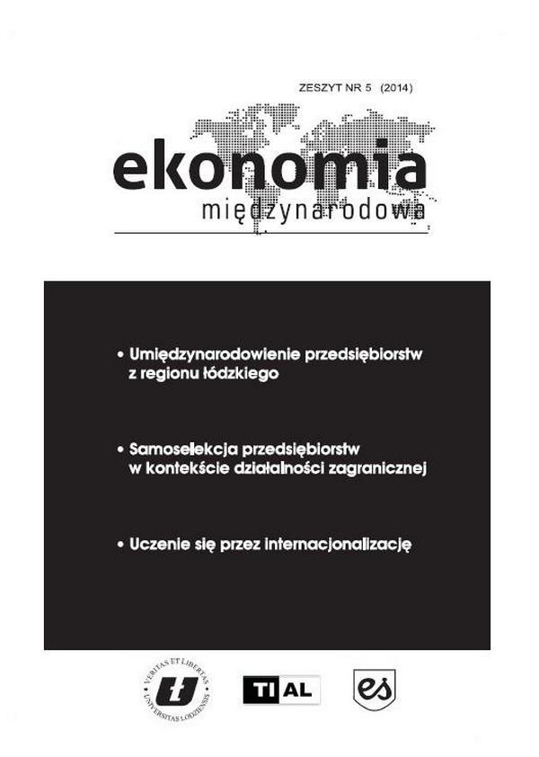 Firms’ productivity and their international expansion. The case of Lodz Voivodeship Cover Image