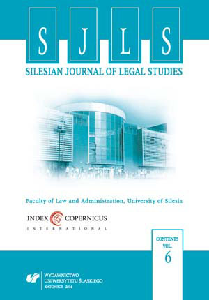 List of selected monographs published by the researchers of the Faculty of Law and Administration of the University of Silesia in 2013 Cover Image