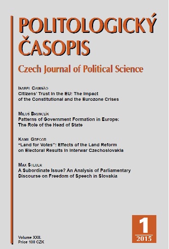 Patterns of Government Formation in Europe: The Role of the Head of State Cover Image