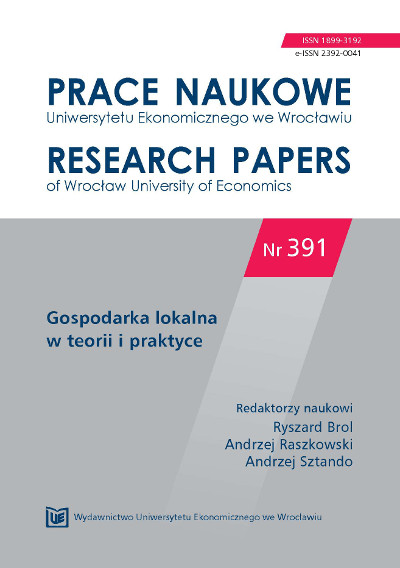 The significance of endogenous resources for the development of Wrocław Metropolitan Area – chosen aspects  Cover Image