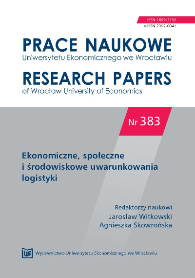 The development perspectives for logistics potential of Łódź region  Cover Image