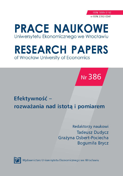 The Brand and economic profit of the company – the case of selected companies listed on the Warsaw Stock Exchange  Cover Image