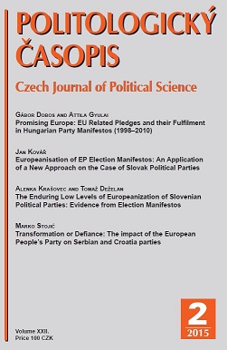 Transformation or Defiance: The Impact of the European People’s Party on Serbian and Croatia Parties Cover Image
