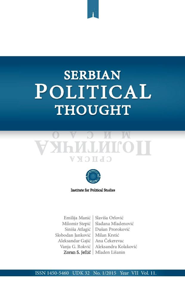 Serbian Political Thought: Special issue Cover Image