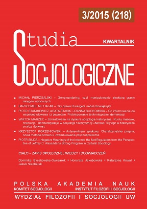 Negative Meanings of the Internet: the Net Regulation from the Perspective of Jeffrey C. Alexander’s Strong Program in Cultural Sociology Cover Image