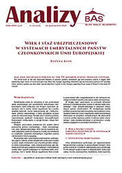Wiek i staż ubezpieczeniowy w systemach emerytalnych państw członkowskich Unii Europejskiej