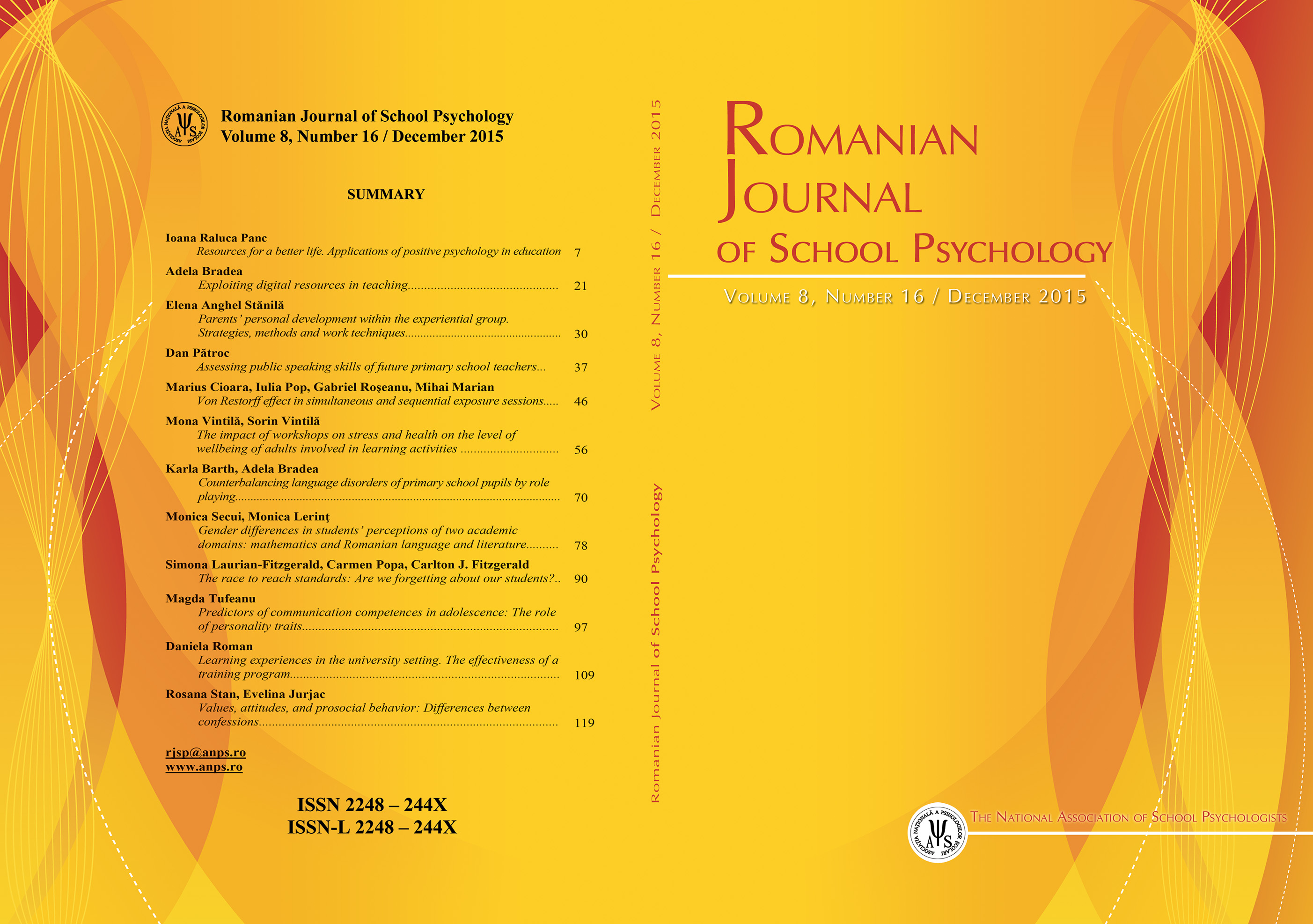 The impact of workshops on stress and health on the level of wellbeing of adults involved in learning activities