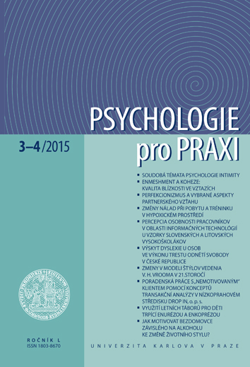 Current Issues of Psychology of Intimacy Cover Image