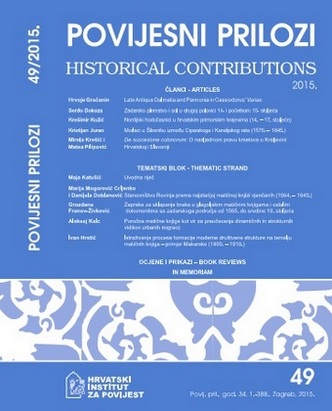 De succesione colonorum: On the inheritance rights of tenant peasants in the Kingdom of Croatia and Slavonia Cover Image