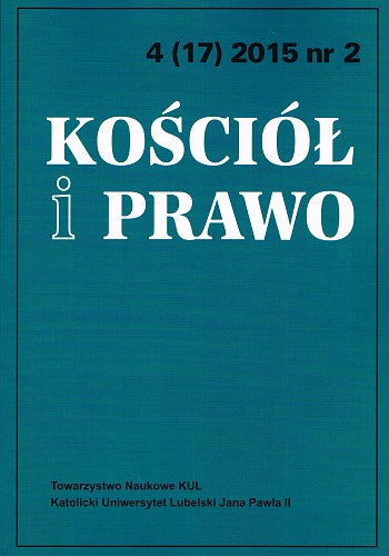 4th National Scientific Conference „The Code of Canon Law in the Research of Young Scientists”, Lublin, 6th of June 2015 Cover Image