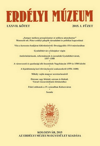 The Judicial Terms in the Principality of Transylvania (1556-1600) Cover Image