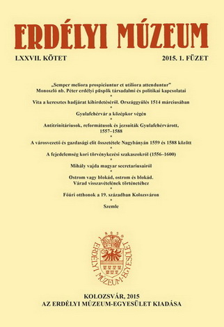 The Thirtieth Customs Register of Kolozsvár (Cluj) from 1631 Cover Image