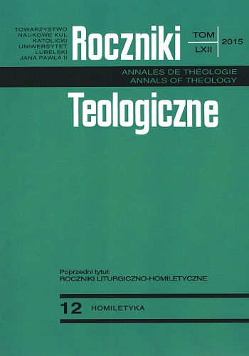 Sprawozdanie z działalności naukowo-dydaktycznej Instytutu Liturgiki i Homiletyki w roku akademickim 2014/2015