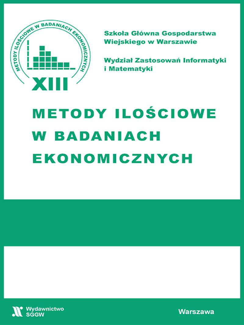 THE APPLICATION OF QUANTILE REGRESSION TO THE ANALYSIS OF THE RELATIONSHIPS BETWEEN THE ENTREPRENEURSHIP INDICATOR AND THE WATER AND SEWERAGE INFRASTRUCTURE
5 IN RURAL AREAS OF COMMUNES
6 IN WIELKOPOLSKIE VOIVODESHIP