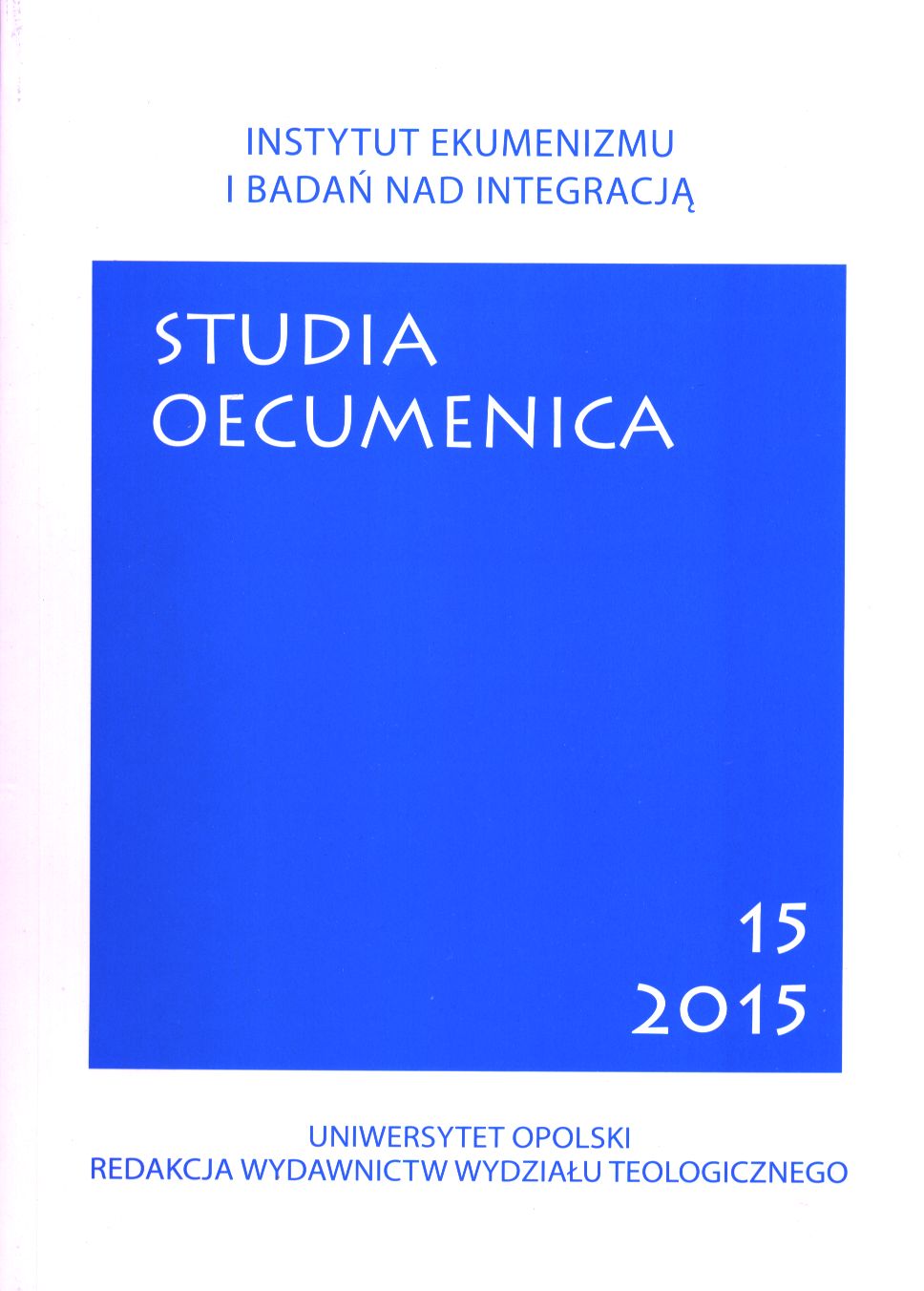 Experiments on Animals and Ritual Slaughter. Interreligious Significance of Encyclical Laudato si’ Cover Image