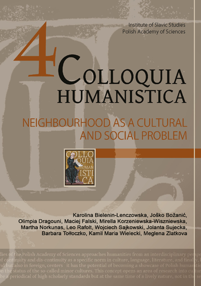 Neighbourhood as a Cultural and Social Issue