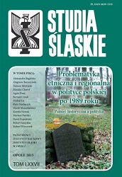 „The Upper Silesian Tragedy” as a tool for creating a Silesian nation Cover Image