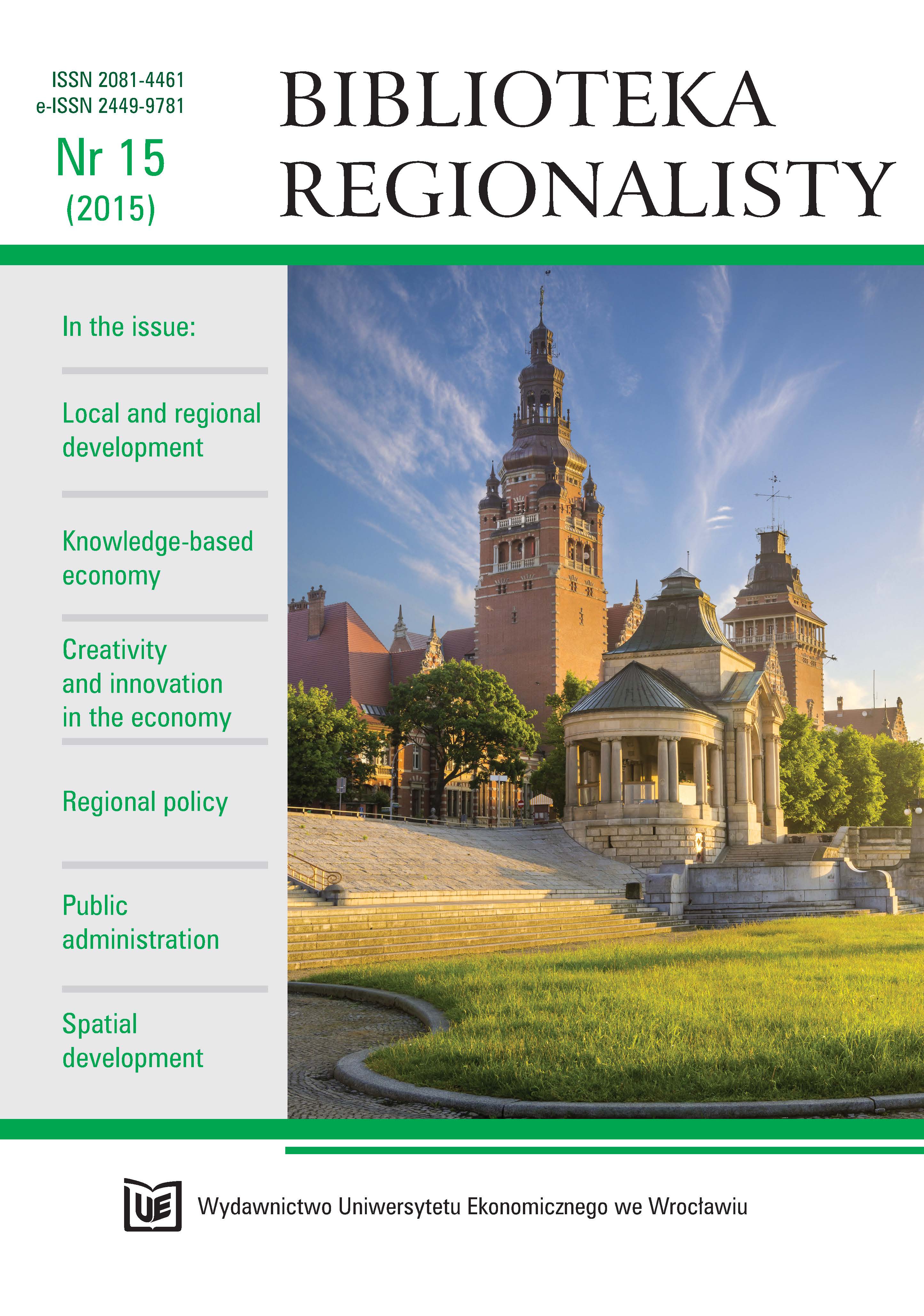 Differentiation of financial autonomy of Polish cities from the perspective of regional development Cover Image