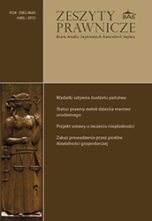 The legal status of the corpse of the stillborn child under Polish law Cover Image