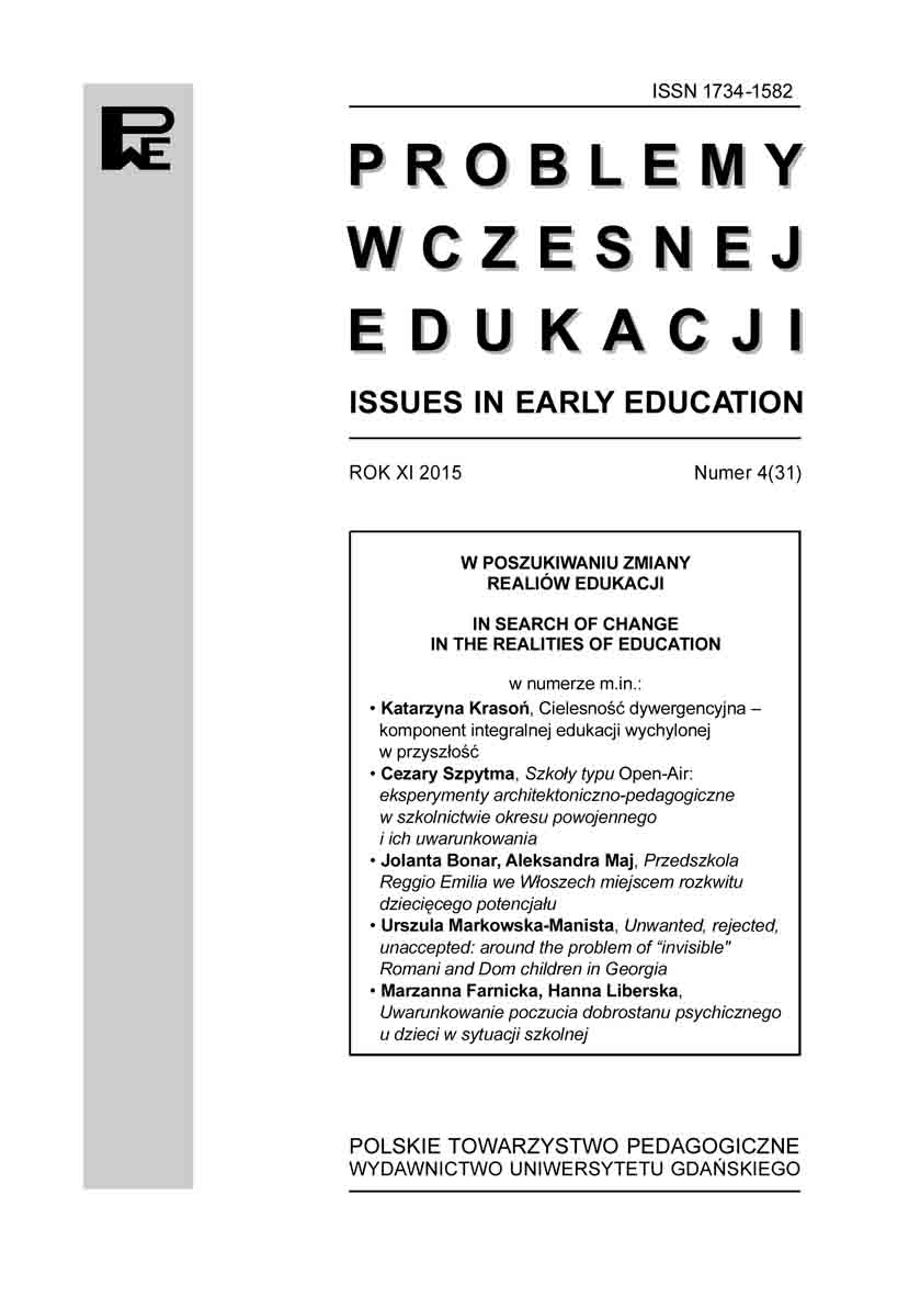 Uwarunkowania poczucia dobrostanu psychicznego u dzieci w środowisku szkolnym