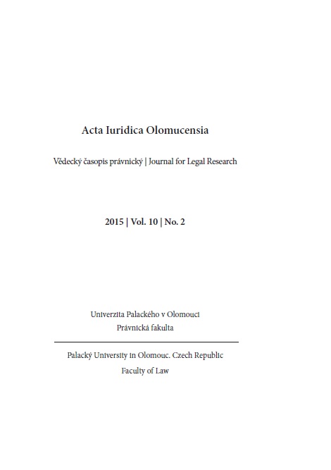 Current issues of default judgement in terms of the decision of the Constitutional Court Ref. No. Pl. ÚS 49/10 Cover Image