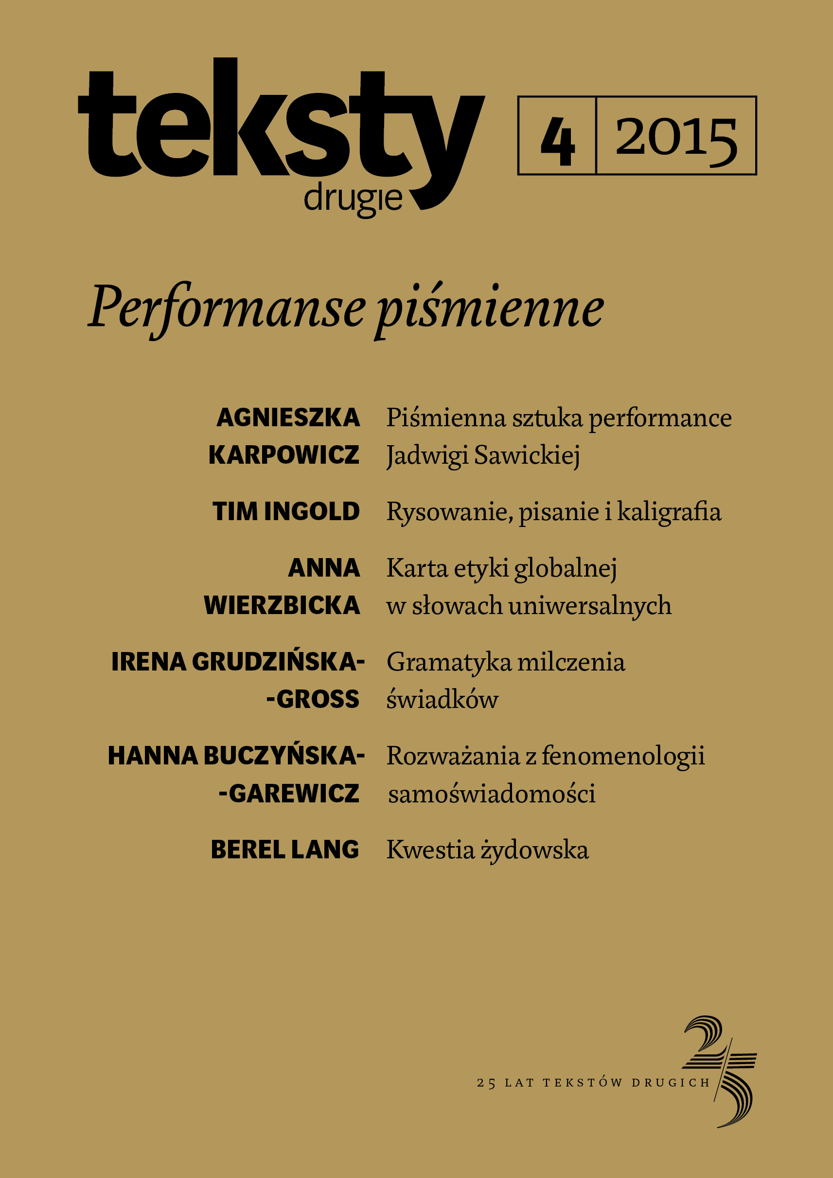 „Pisać też będę ohydnie”. Praktyki piśmienne czeskiego undergroundu