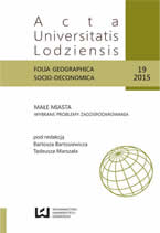 Changes in the structure of urban fabric of small towns - chosen cases in Cracow Metropolitan Area Cover Image