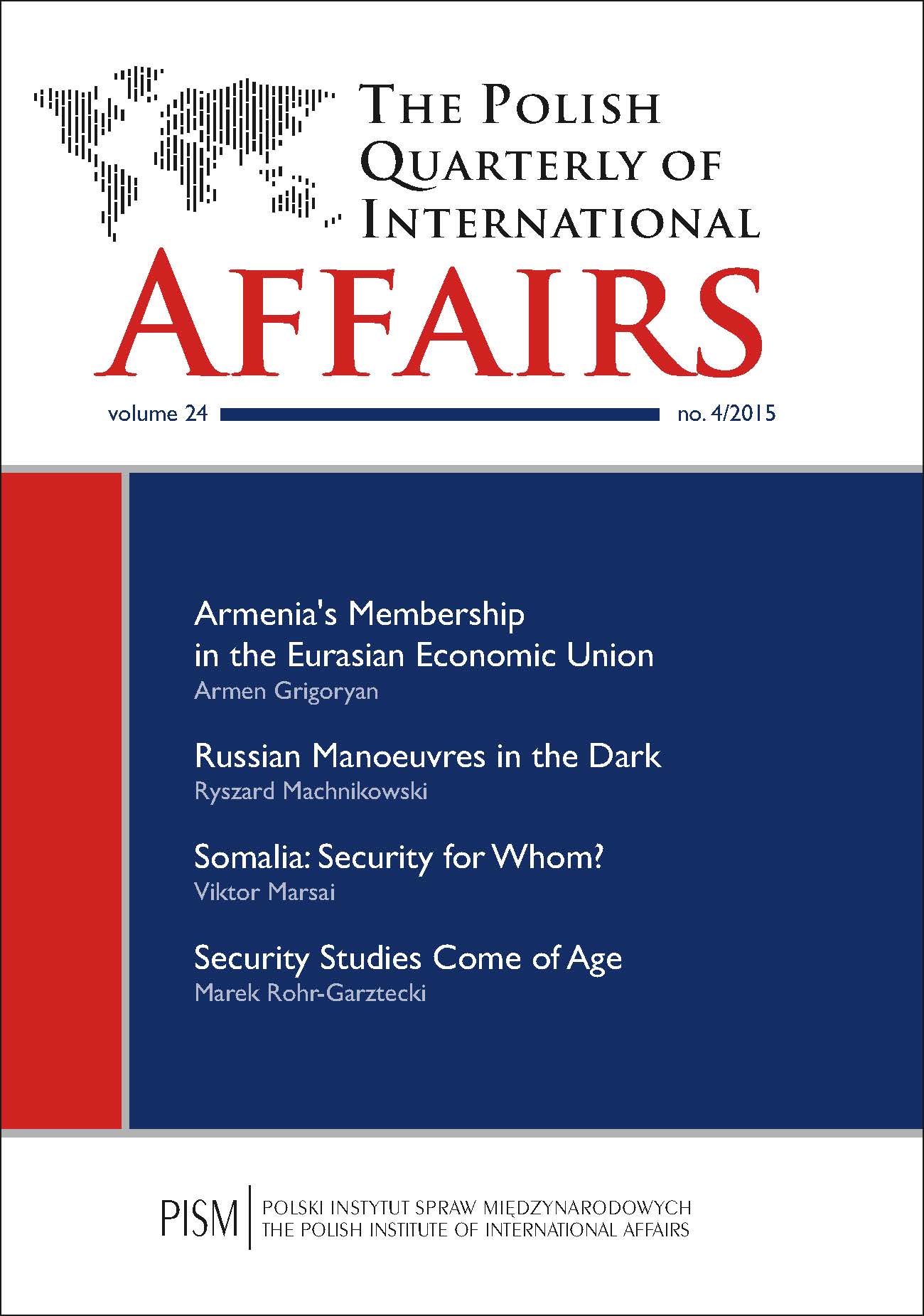 Armenia’s Membership in the Eurasian Economic Union: An Economic Challenge and Possible Consequences for Regional Security