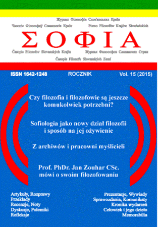 IX Conference of the Philosophers of the Slavic Countries: Philosophy and Contempora-neity (22–24 IX 2014) Cover Image