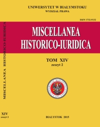 Citizenship of the Polish State in the Light of the Decisions Taken by the Supreme Administrative Tribunal in 1922–1939 Cover Image