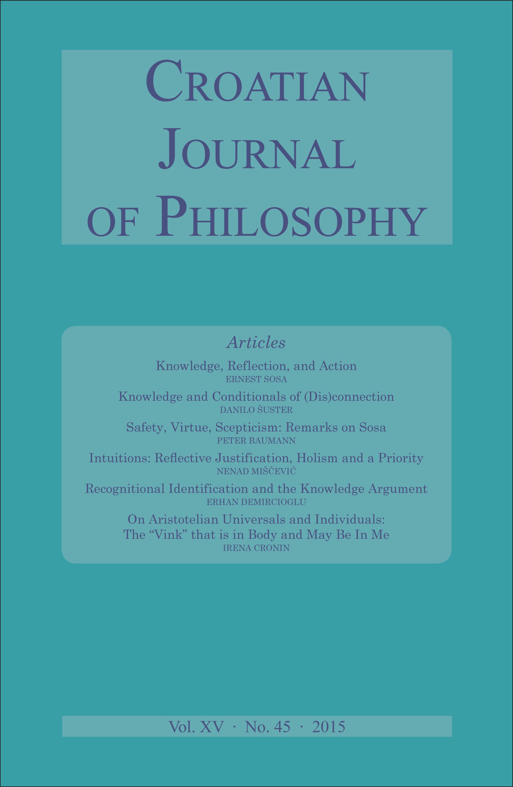 On Aristotelian Universals and Individuals: The “Vink” that is in Body and May Be In Me