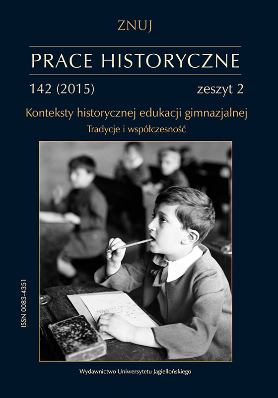 The Place of History Teaching in the Polish Educational System in the 20th Century Cover Image