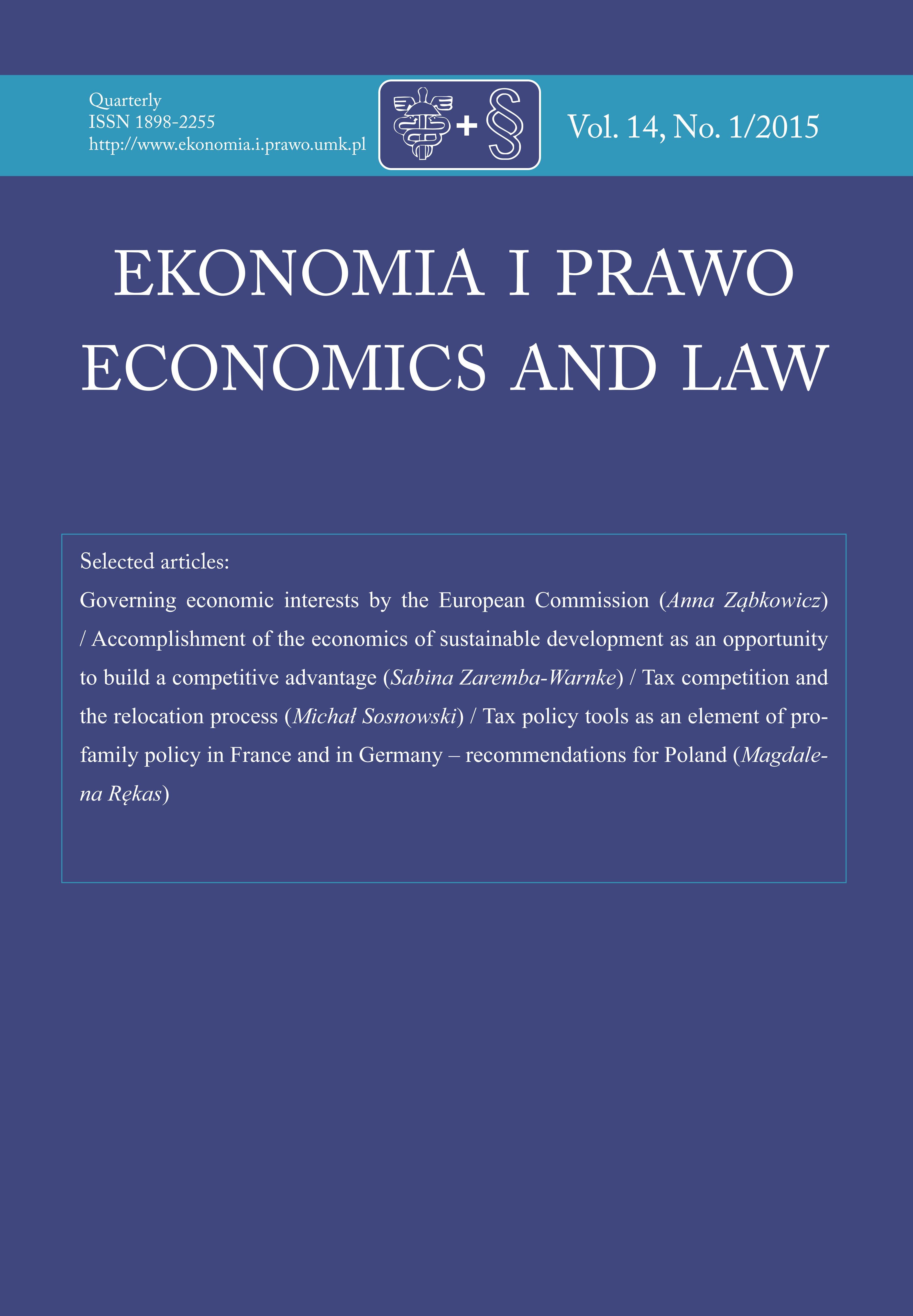 TAX POLICY TOOLS AS AN ELEMENT OF PRO-FAMILY POLICY IN FRANCE AND IN GERMANY – RECOMMENDATIONS FOR POLAND Cover Image