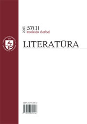 2015 LITHUANIAN LITERATURE DEPARTMENT CHRONICLE Cover Image