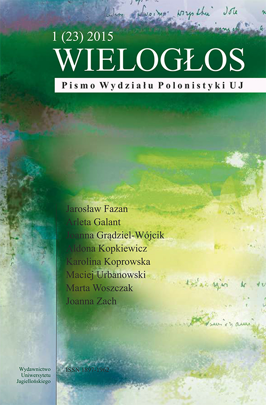 Rescue or about poetry despite trauma. Affection, imagination and community in Czeslaw Milosz’s works in the 40s. Cover Image