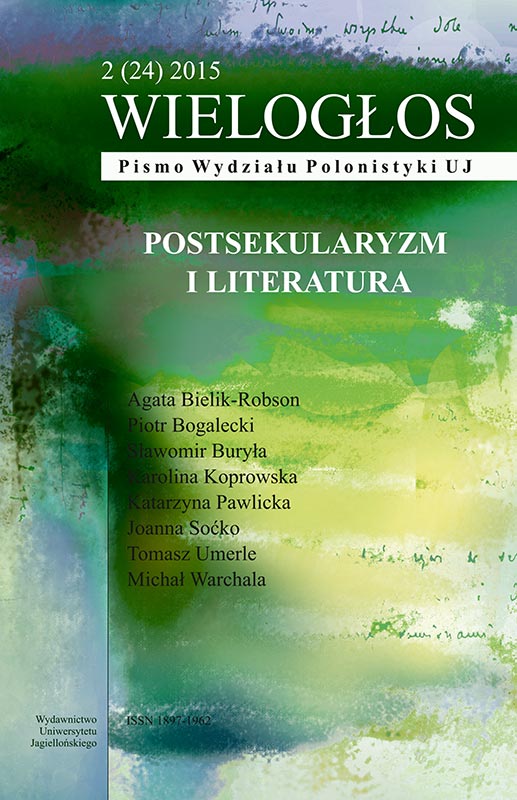 Transformation is Not a Return. A Reading of a Poem by Witold Wirpsza (and of All Other Polish Postsecular Poems) Cover Image