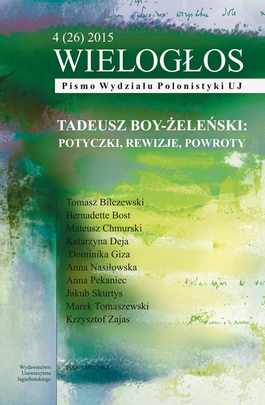 Tadeusz Boy-Żeleński copyright law suit against ‘Czas’ Cover Image