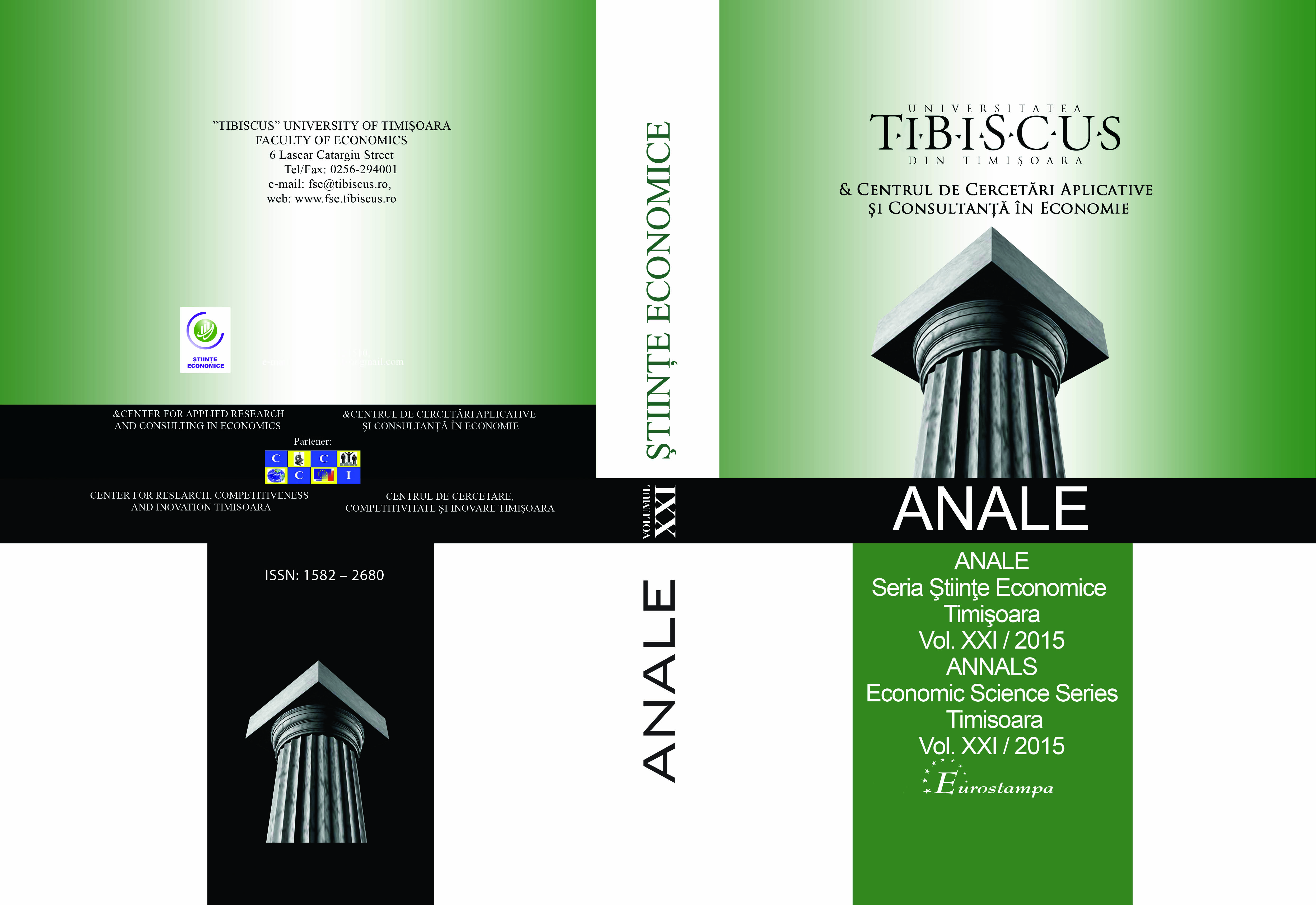 THE NET PROFIT EVOLUTION OF MEDIUM TAXPAYER ENTITIES IN COVASNA COUNTY BETWEEN 2011 - 2013 Cover Image