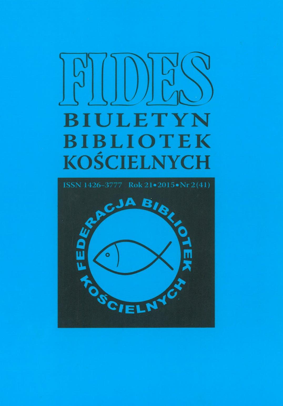 Sprawozdanie z ogólnopolskiej konferencji naukowej Historyczne księgozbiory dominikańskie. Miejsca, ludzie, historie (Kraków, 21-23 listopada 2014 roku)