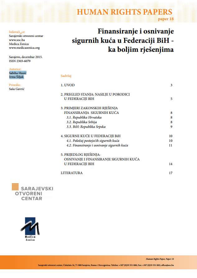 STATE REVIEW: DOMESTIC VIOLENCE IN FEDERATION BIH Cover Image