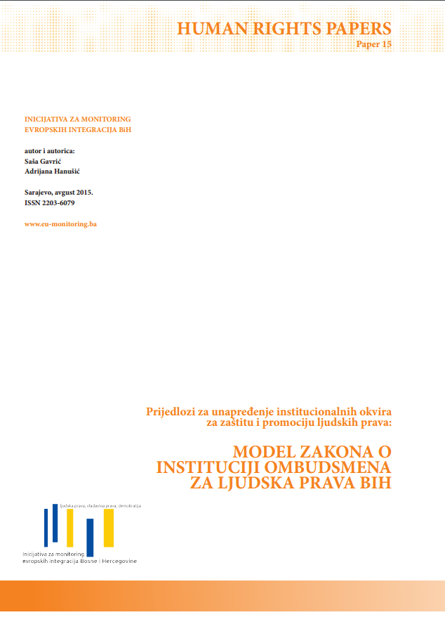 MODEL ZAKONA O INSTITUCIJI OMBUDSMENA ZA LJUDSKA PRAVA BIH