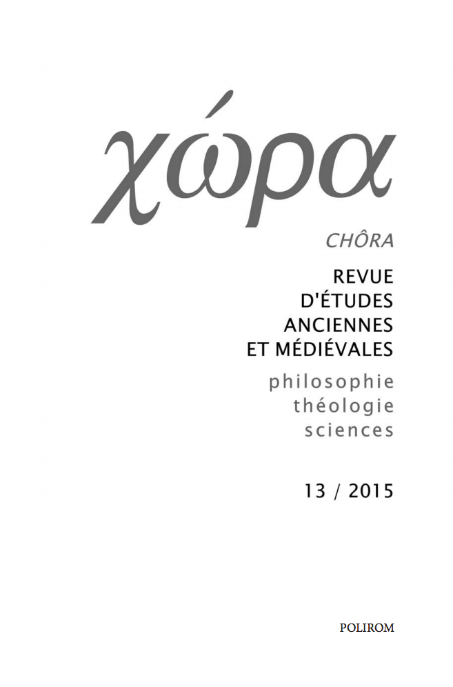 Toward a «critical translation» of Alexander of Aphrodisias’ De principiis, based on the indirect tradition of Syriac and Arabic sources Cover Image