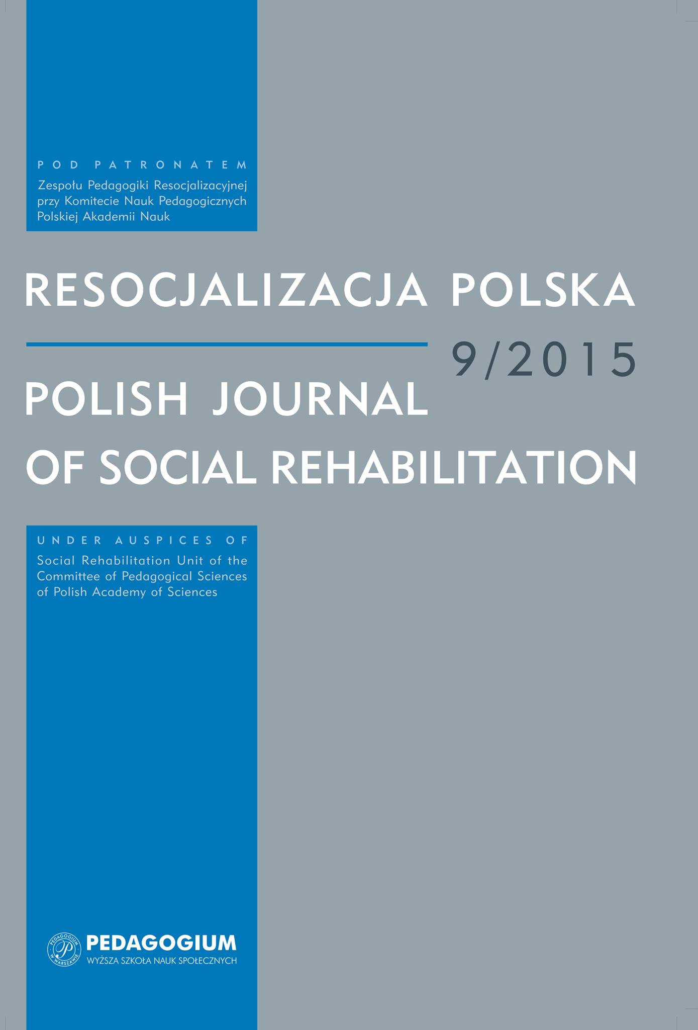 Cognitive Distortions and their Restructuring in the Social Rehabilitation Process of Socially Maladjusted Adolescents Cover Image