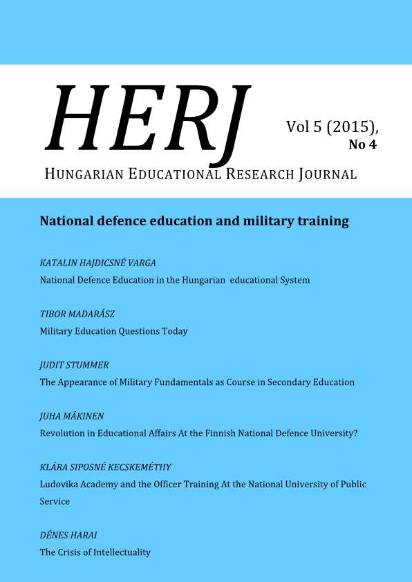 National Defence Education in the Hungarian Educational System Cover Image