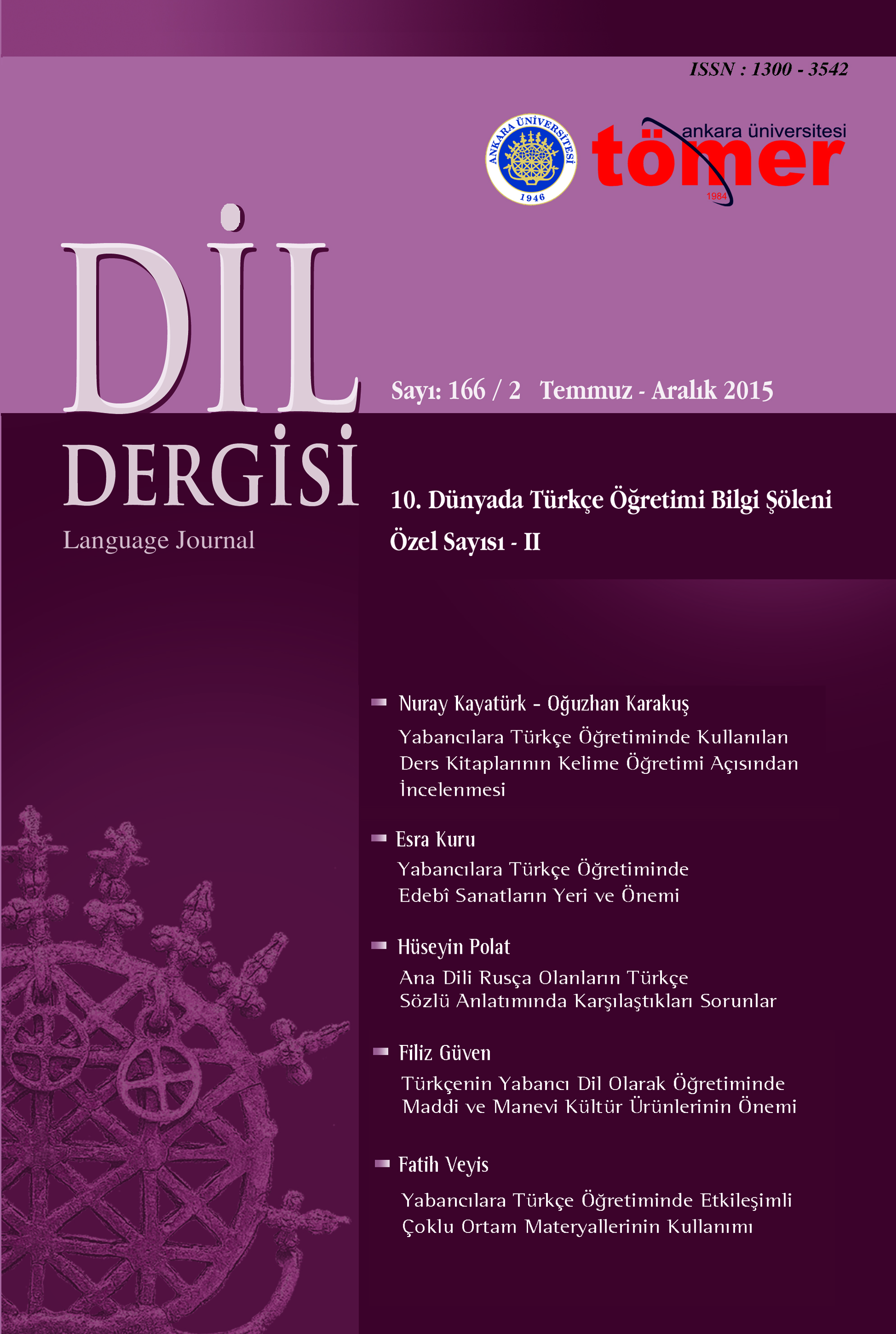 The Importance of Moral Cultural Elements in Teaching Turkish as a Foreign Language Cover Image