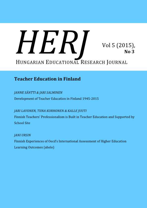 Development of Teacher Education in Finland 1945-2015 Cover Image