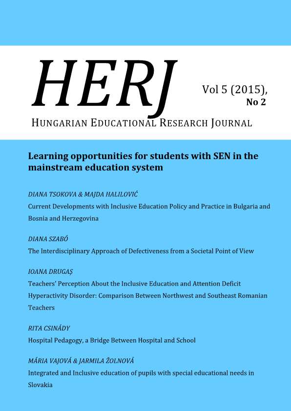 Teachers' Perception About the Inclusive Education and Attention Deficit Hyperactivity Disorder: Comparison Between Northwest and Southeast Romanian Teachers Cover Image