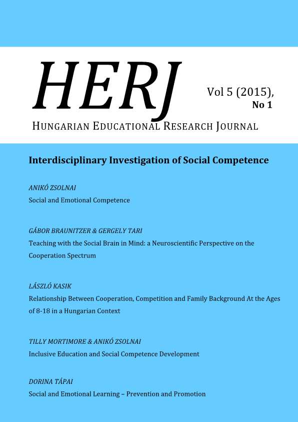 Relationship Between Cooperation, Competition and Family Background At the Ages of 8-18 in a Hungarian Context Cover Image