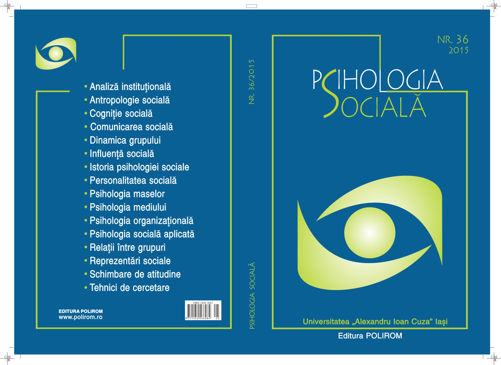 Institutional memory and social memory Psychology and pedagogy at the University of Iasi Cover Image