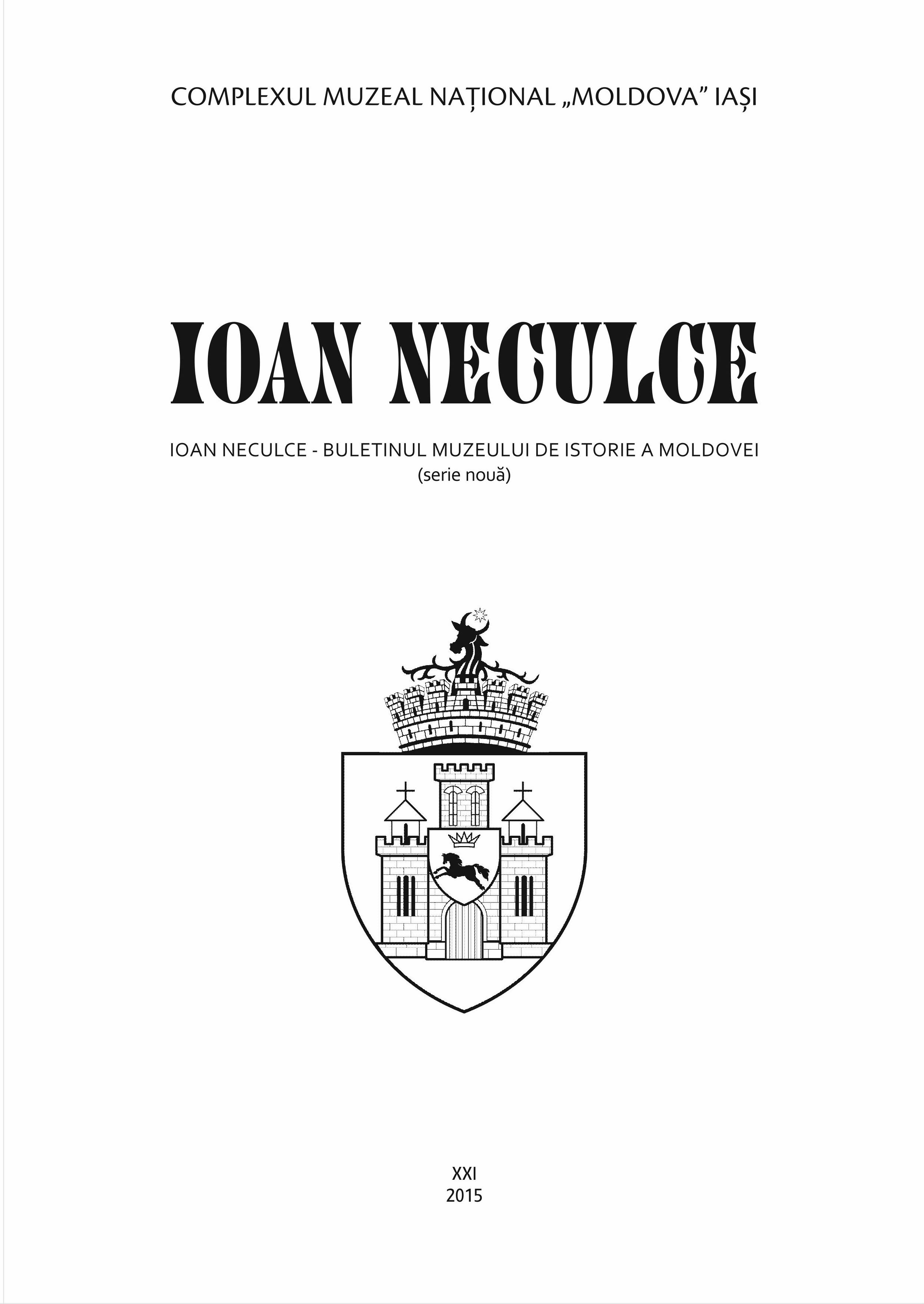 ”Ioan Neculce” - Bulletin of Moldavia's History Museum (New Series). Summary I-XX, 1995-2014 Cover Image